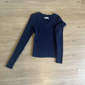 Hollister V-neck cable knit sweater